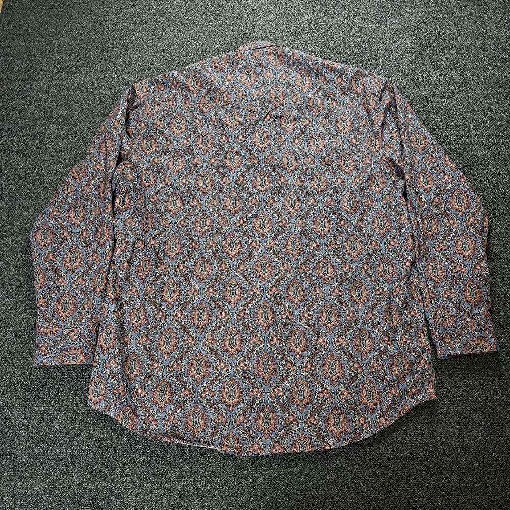 Stetson Shirt Mens 2XL Paisley Long Sleeve Pearl Snap Button Multicolor  Western - Picture 5 of 8